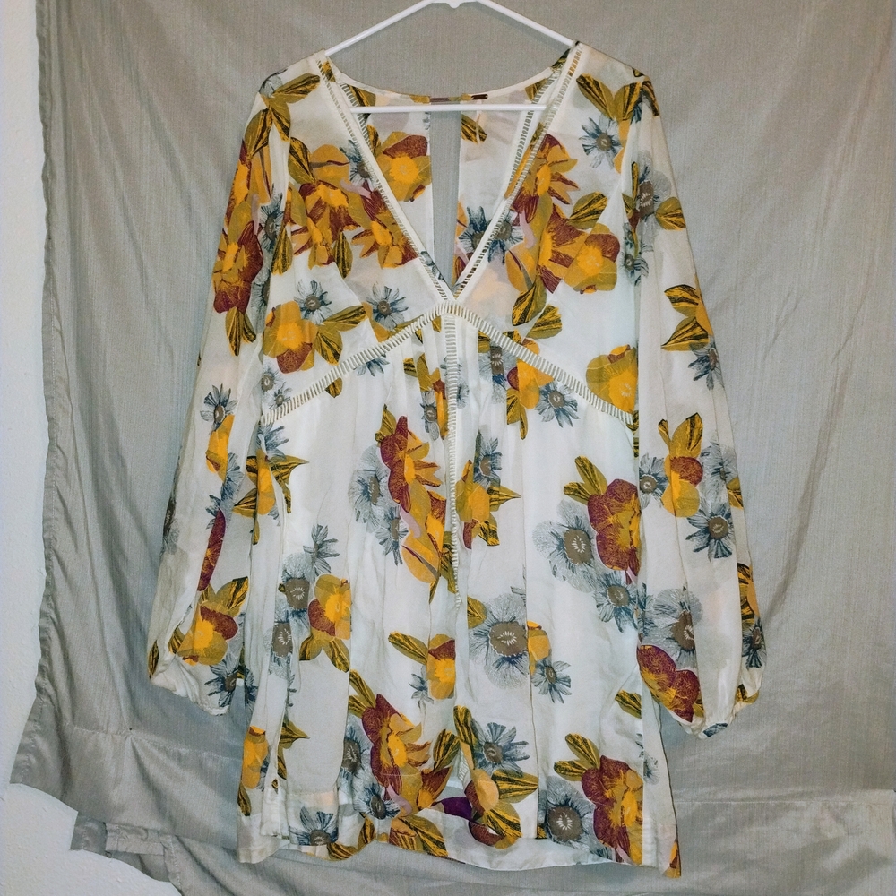 FP Movement by Free People Floral Dress in Yellow and Blue